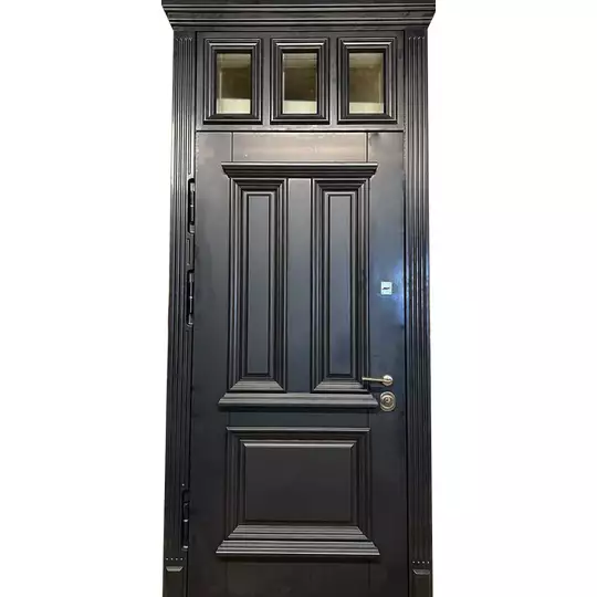 стальная дверь со стеклянными вставками и терморазрывом